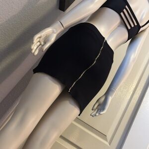 Black Stretchy Mini Skirt